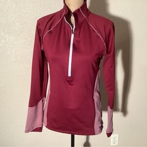 Under Armour Women's Maroon Quarter-Zip Sweatshirt